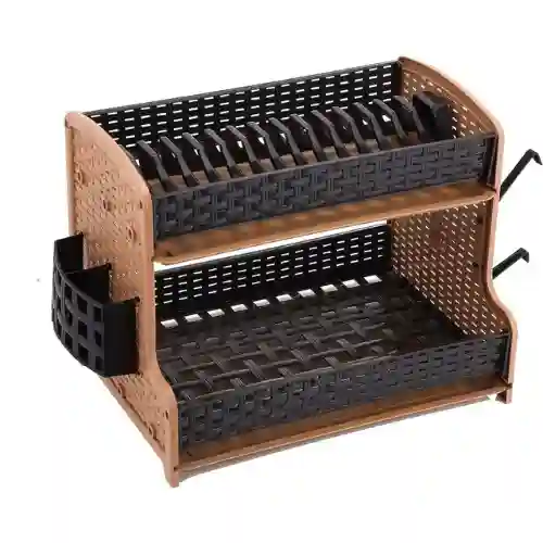 RoyalFord Galaxy 2 Layer Rattan Dish Rack
