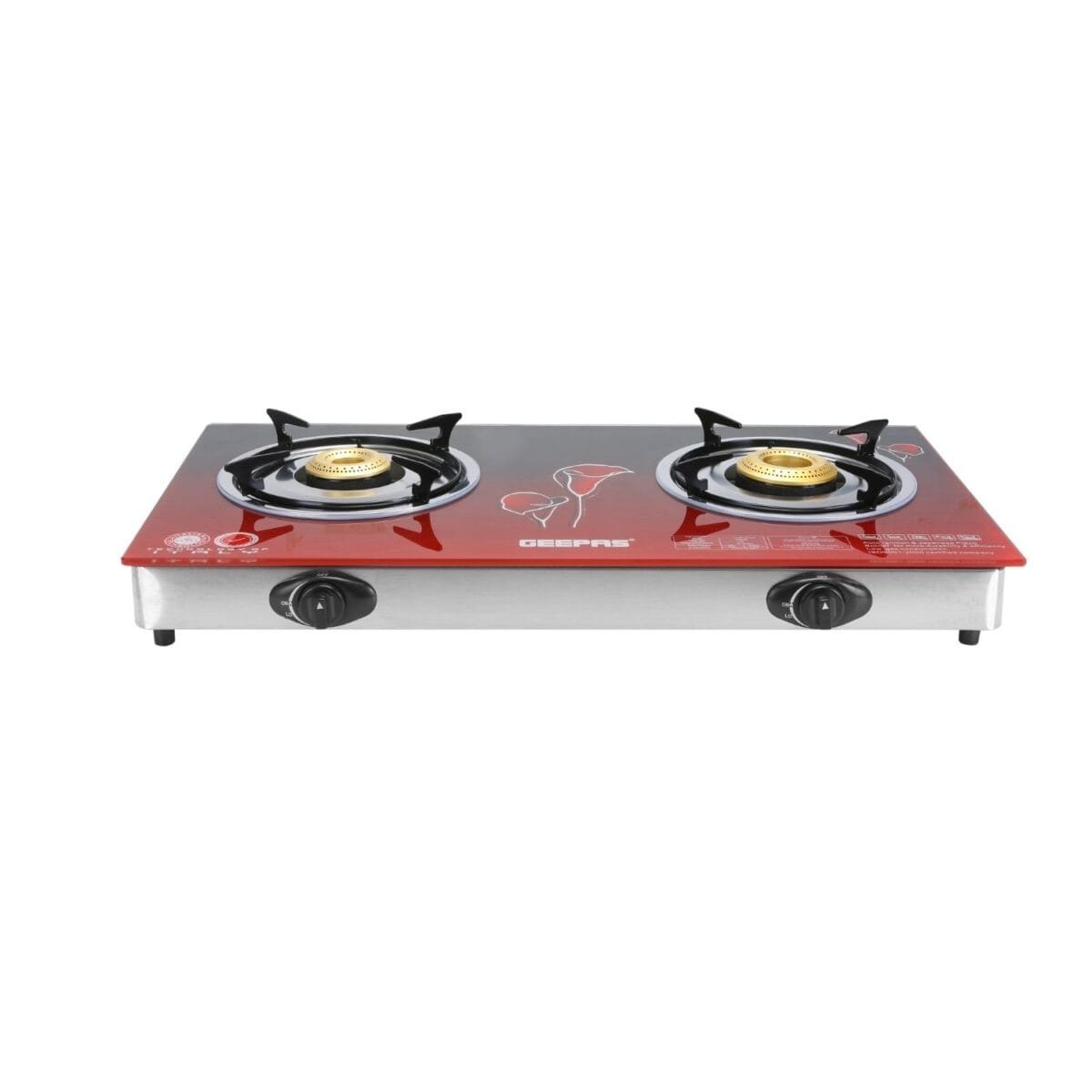 Double Burner/Glass/Ss Frame/Ind Bras1x1