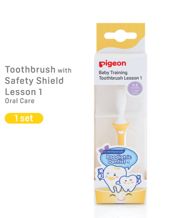 TRAINING TOOTH BRUSH LESSON-1 YELLOW (ENG/AR
