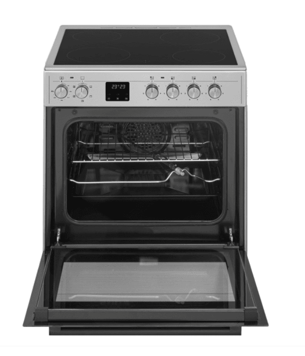 SIMFER-60x60, 4 CERAMIC HOB Eletric Oven, Turnspit, Oven Lamp, 1 Tray, 1 Grid, Metal Top Lid,