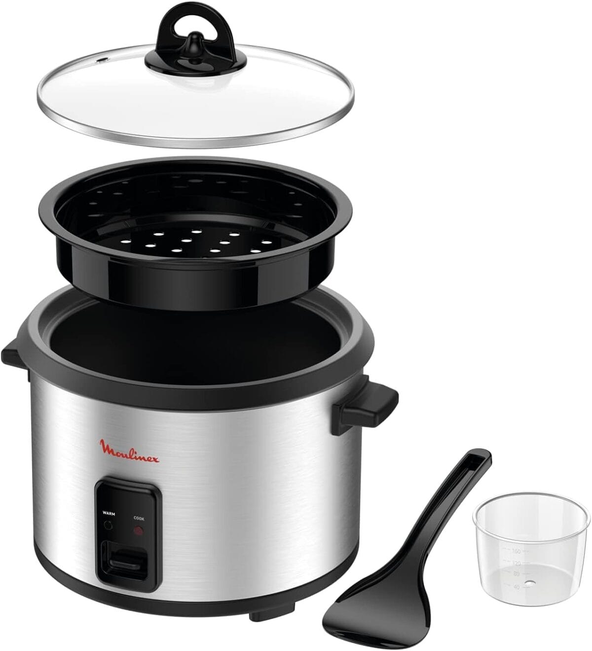 MOULINEX RICE COOKER 700W, 10CUPS CAPACITY (1.8LTRS), NON STICK REMOVABLE BOWL,