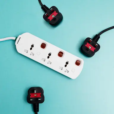 3Way Ext socket/2M/13Amp/Childprot 1X24