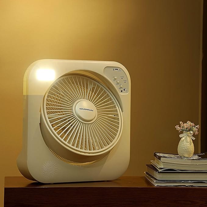 12" Rech Fan With Emergency Lantern 1X3