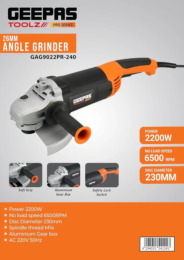 ANGLE GRINDER 230MM 1X2