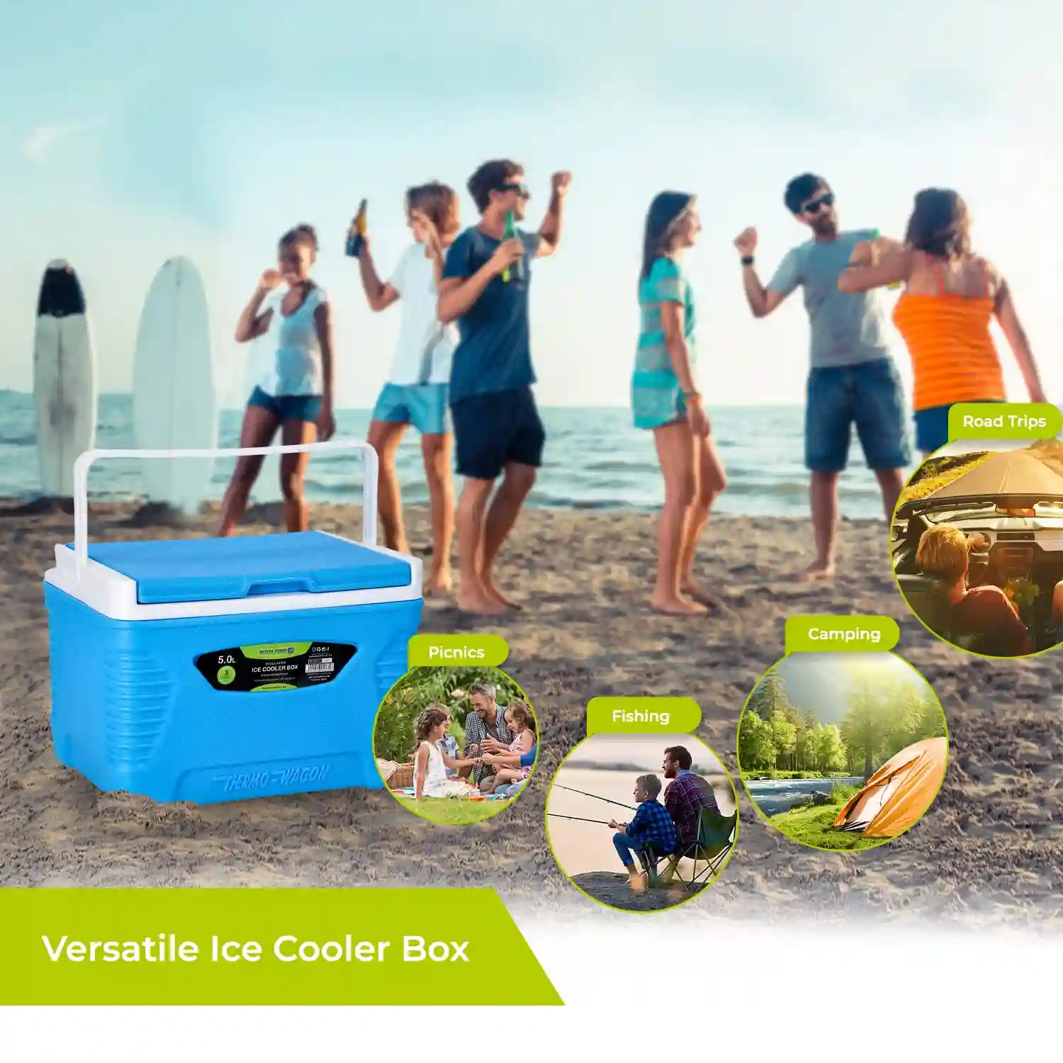 Royalford 5L Insulated Ice Cooler Box