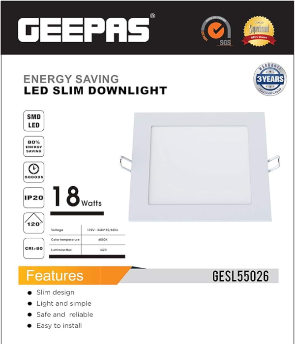 Energy Saving Led slim Downlight/18w1x20