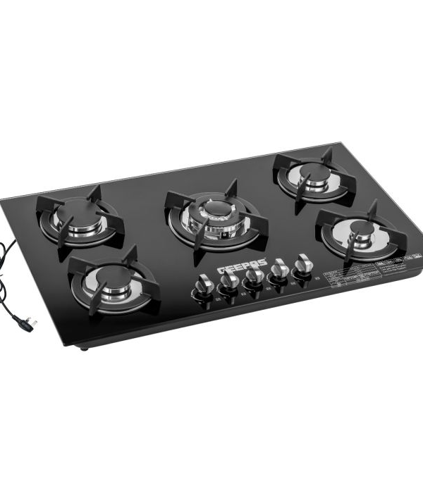 Gas Hob/5Burner/Tempred Glass 1X1
