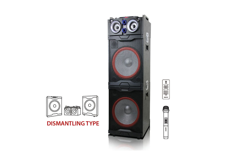 Doub15"Prof Spkr/Usb/Sd/Fm/Bt/Mic/Rmt1x1