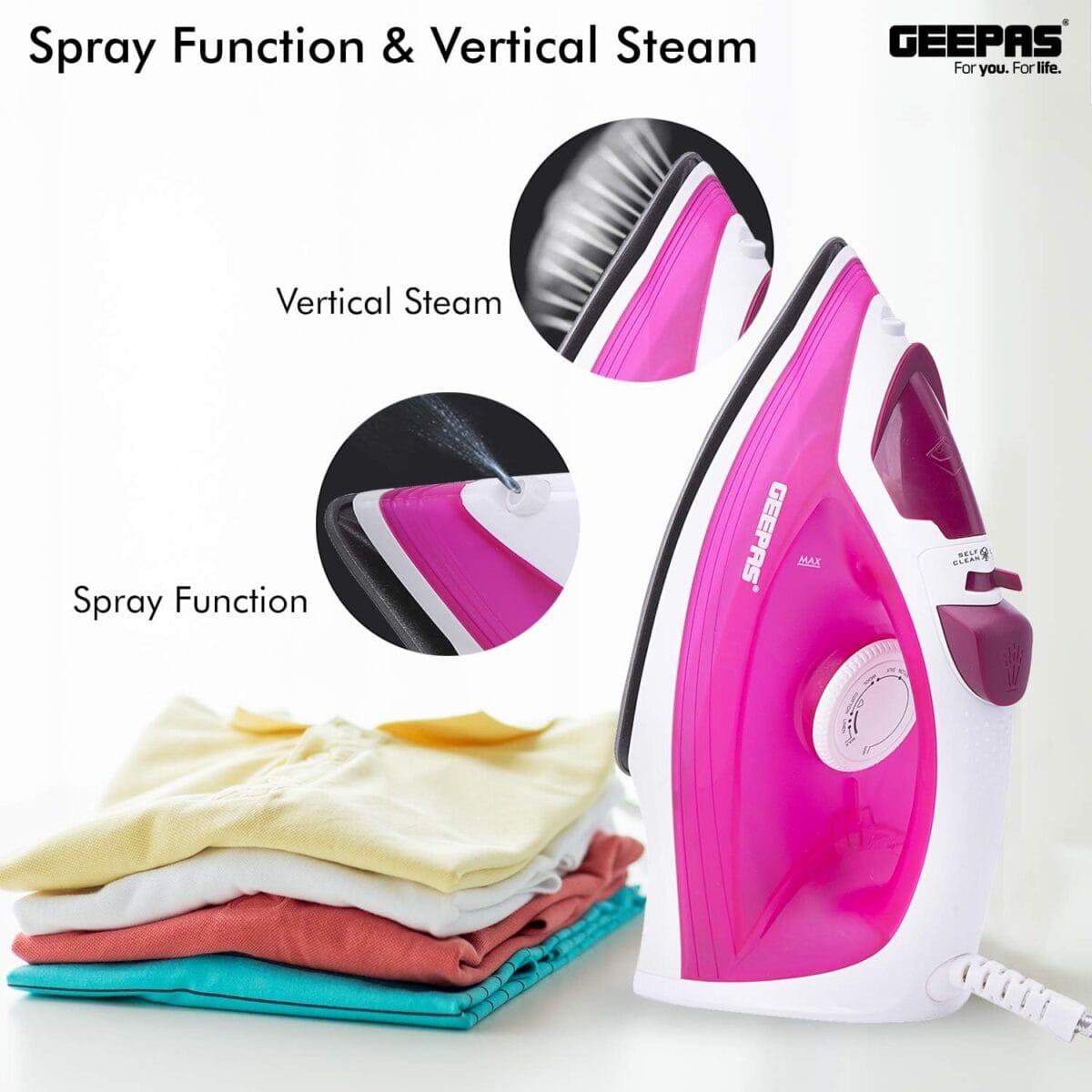 Steam Iron/N/sSoleplate/Tmprtr cntrl1x10