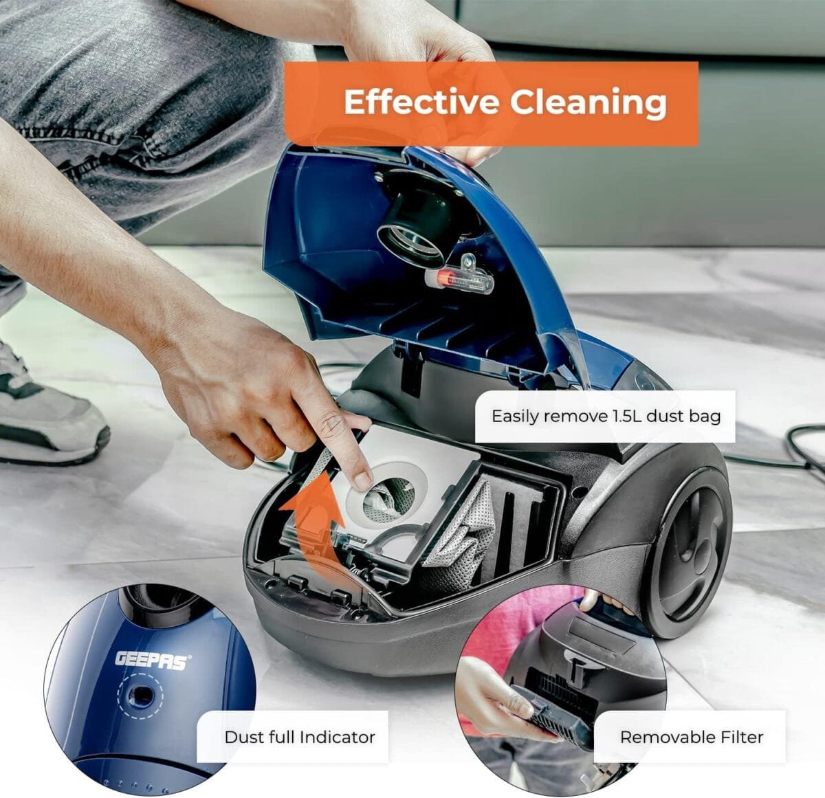 Vacuum Cleaner/Dust Capacity 1.5L1X1