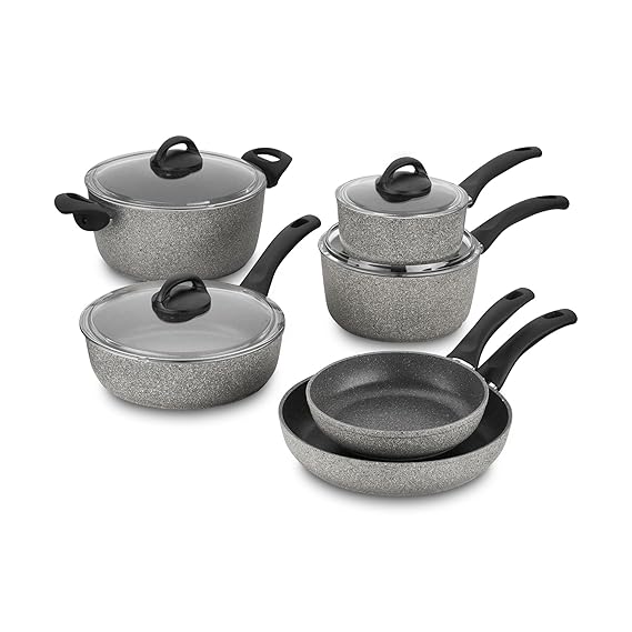 10Pc Forged Alumium Cookware Set/Gray1X2