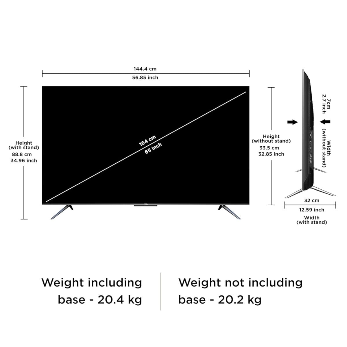 TCL 65" P755  GOOGLE TV  UHD ANDROID HDR  /(3840x2160p) RESOLUTION/ DIRECT LED AND FAR FIELD VOICE 2.0/ MEMC/DOLBY VISION ATMOS/CERTIFIED APPS/ /3HDMI/1COMPONENT/1PC/USB  //AV OUT,/LAN