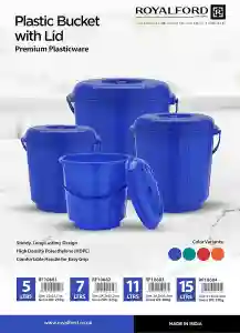 RoyalFord Plastic Bucket with Lid