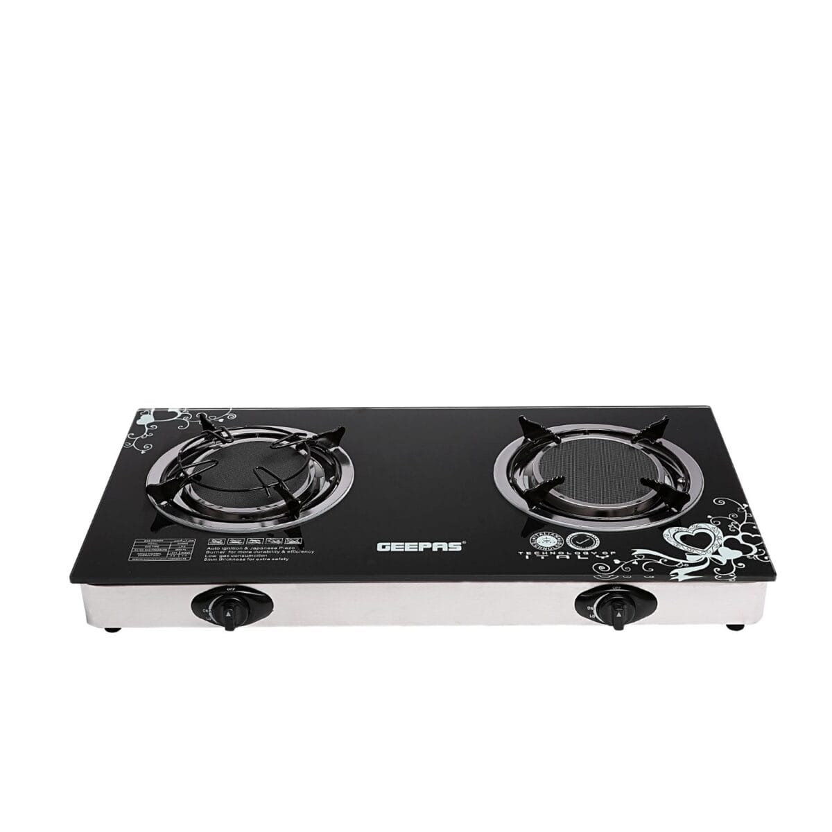Glass GasStove W Infrred Bur/Ss Frame1x1