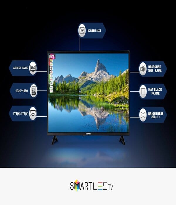 40" FHD LED Smart TV/Wifi 1X1