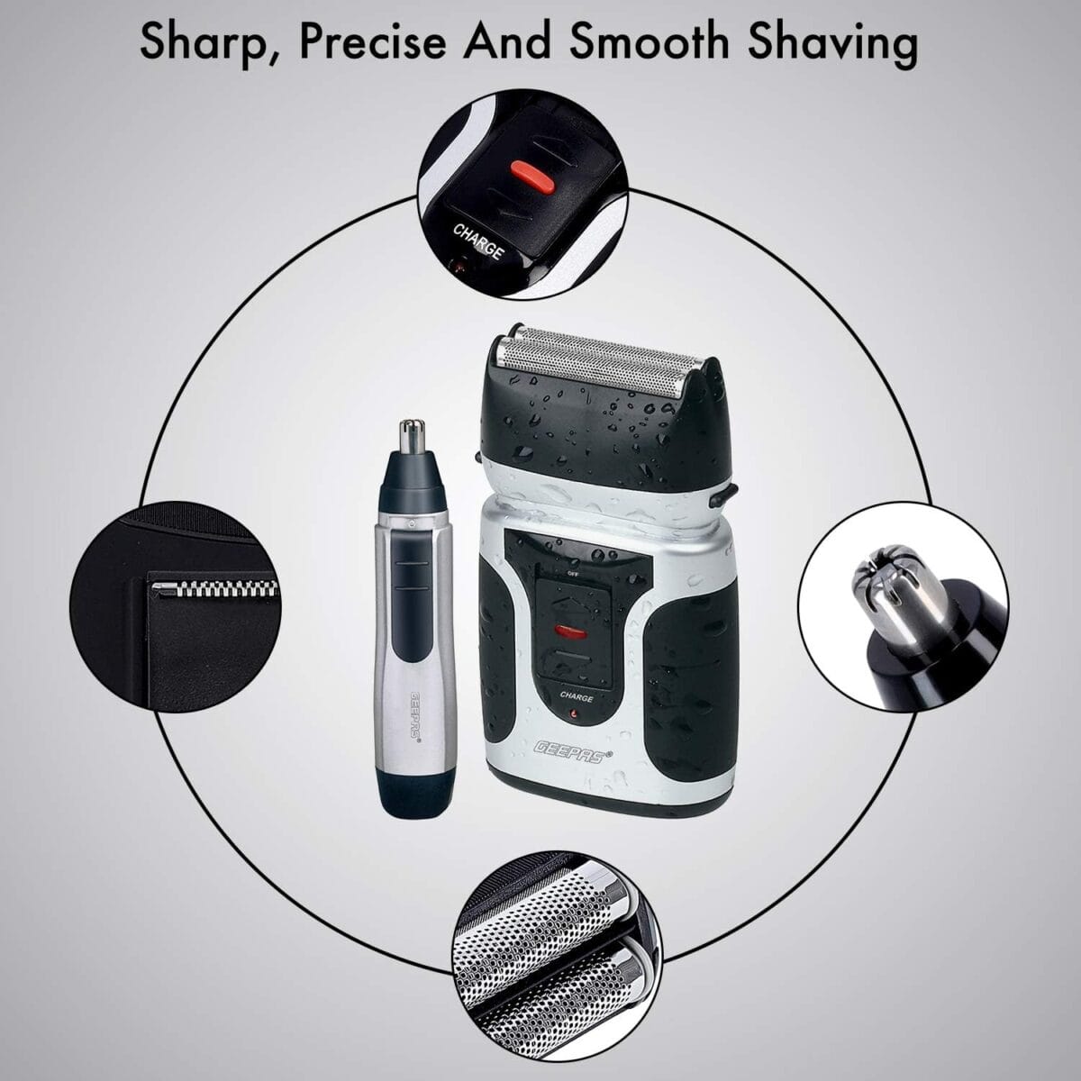 Men's 2In1 Shaver/Nose Trimmer/3W 1X24