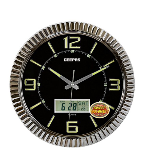 Wall Clck/3DHrs Numbrs/Date/Day/Tmpr1x10