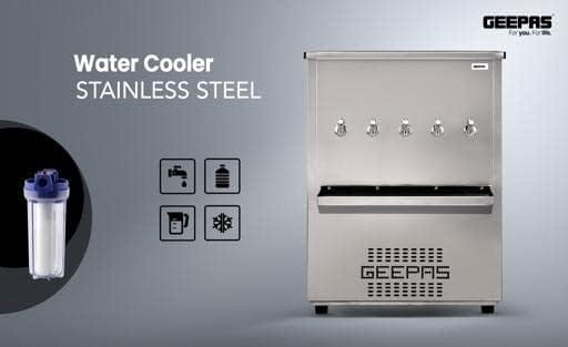 SS WATER COOLER 100 GLN 5 TAP