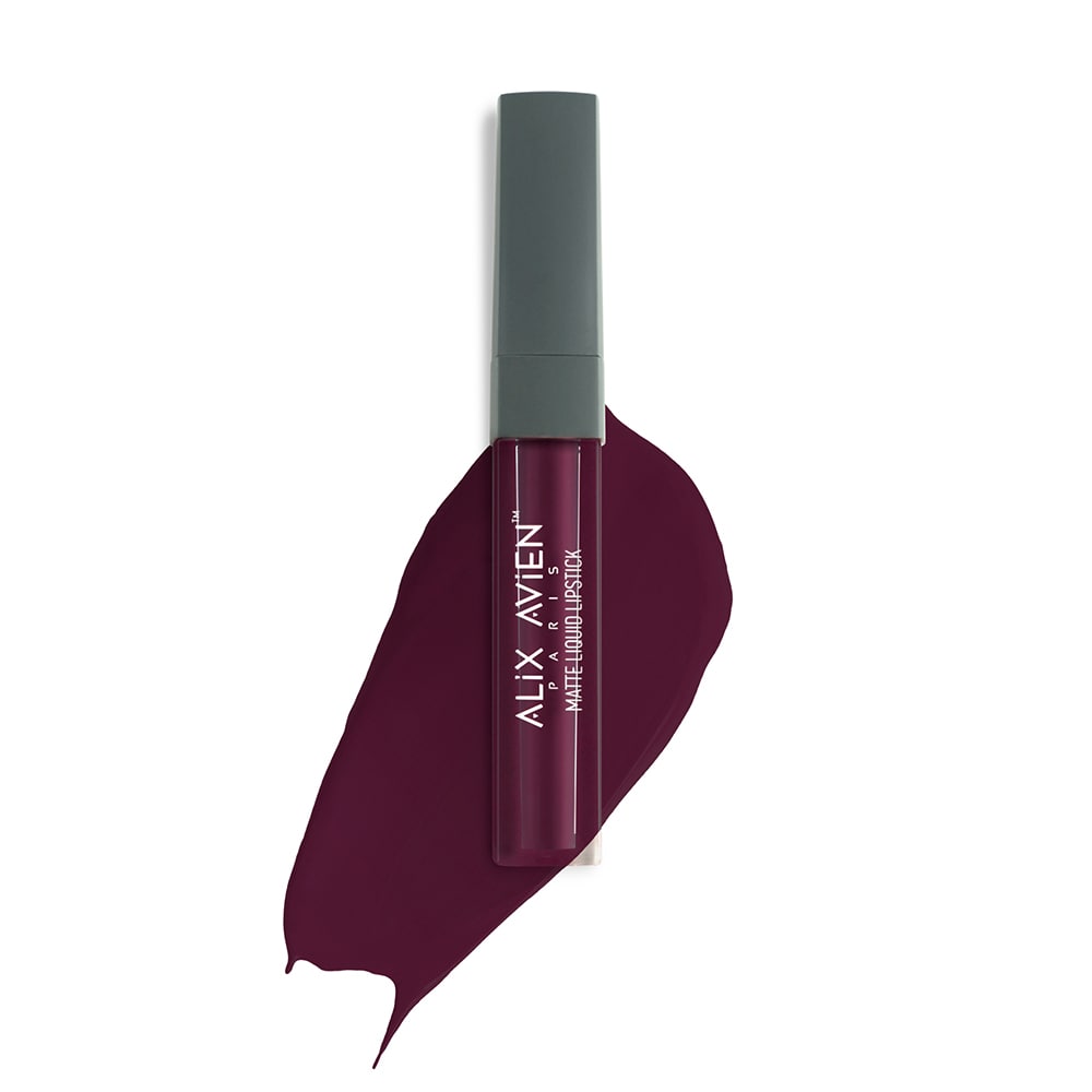 Alix Avien Matte Liquid Lipstick - Shade - 518 Burgundy Plum