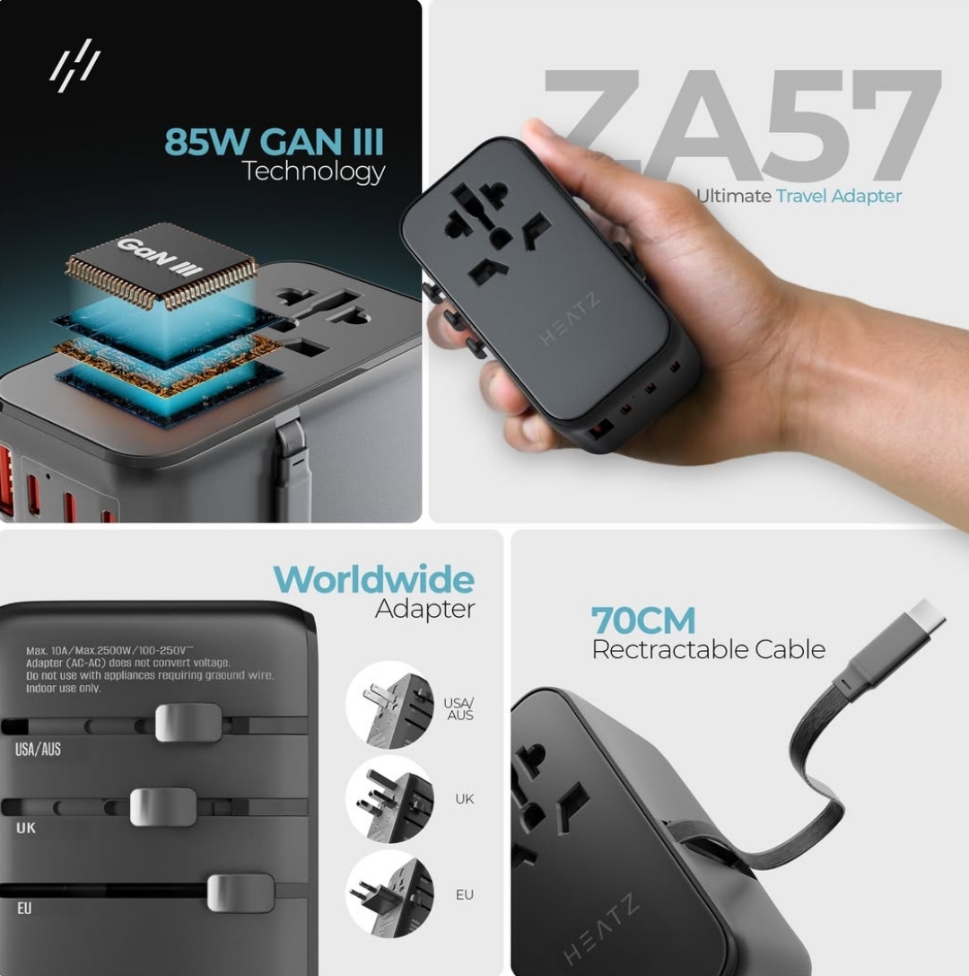 Travel Adapter Heatz Za57 85W