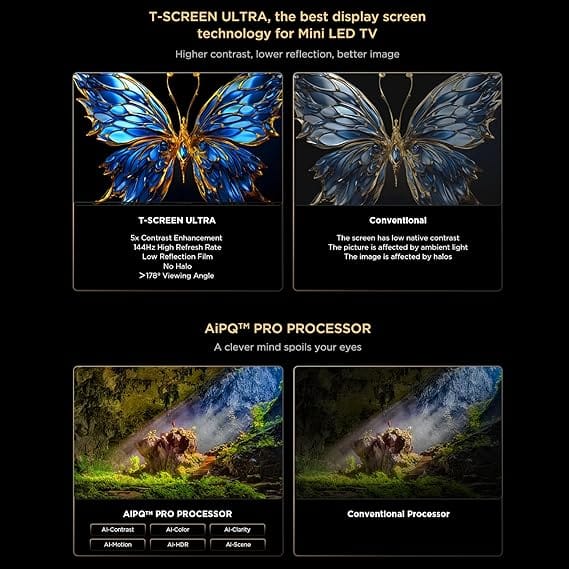 TCL 115" QD-MINI LED GOOGLE TV/XDR 5000 NITS XDR/144Hz GAME MASTER