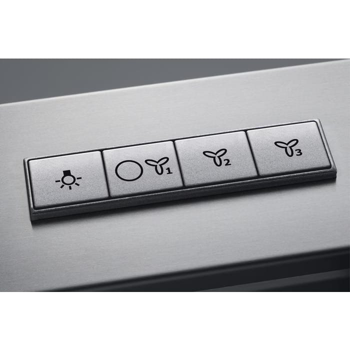 AEG- Wall Mounted Chimnney Hood, 90 cm ,,3 Speed   , Push Button Controls, 2 x LED Dim: H1090 x W898 x D500 mm ITALY