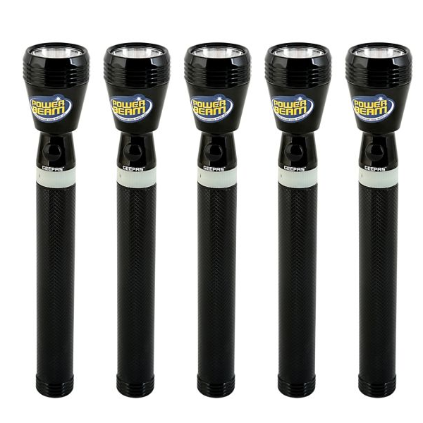 Geepas 5 In 1 Rechargeable Family Pack LED Flashlight