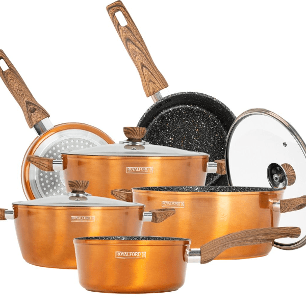 Royalford 10Pcs Aluminium Cookware Set