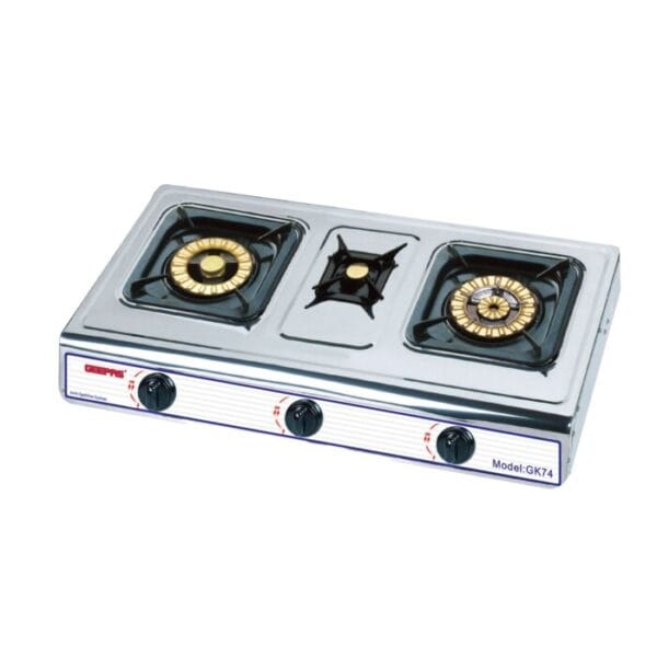 Geepas Stainless Steel Gas Cooker with 3 Burners