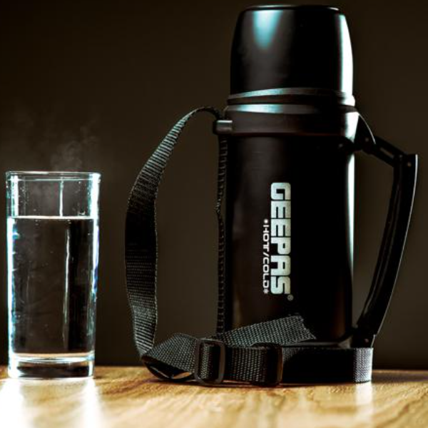 Geepas Vacuum Flask, Stainless Steel Vacuum Bottle, 0.8L
