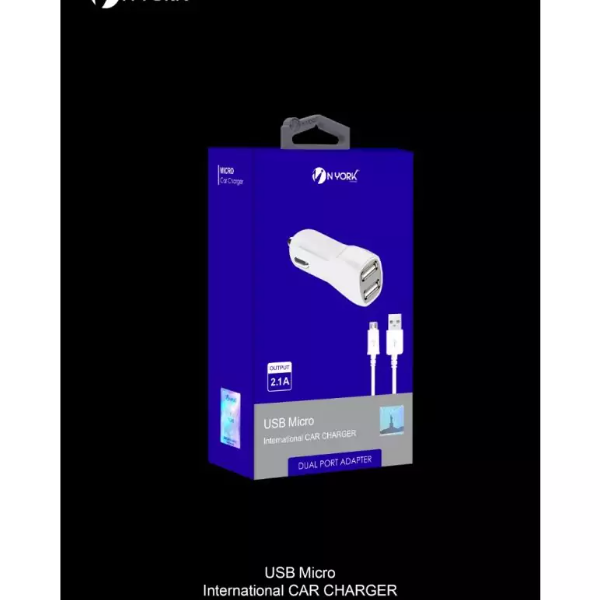 NYORK | USB Micro International Car Charger Dual Port 2.1A | CC-631