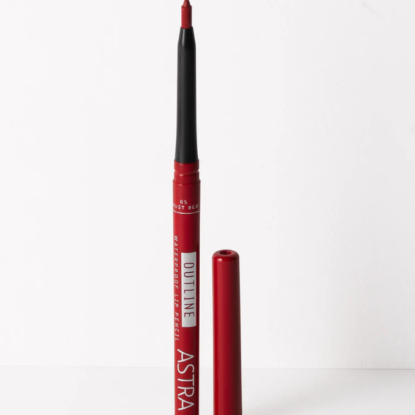 Astra Outline Waterproof Lip Pencil - Shade - Must Red