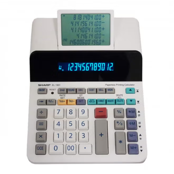 Sharp EL-1901 Paperless Printing Calculator