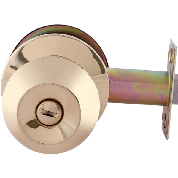 Geepas Stainless Steel Cylindrical Lock Gold Plated Security Lock, ‎GHW65029