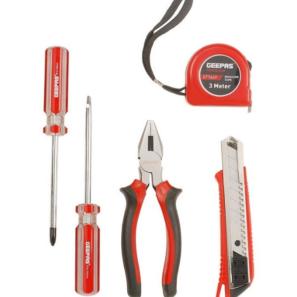 Geepas 5 In 1 Pcs Combination Tool Set