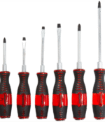 Geepas GT7652 6 Pcs Go-through Screwdriver Set Black and Red